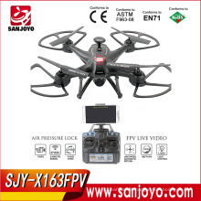 Hot sale SJY-X163FPV 5.8G FPV Drone with LCD Monitor transmission Quadcopter VS CX20 X8W Brushless drone